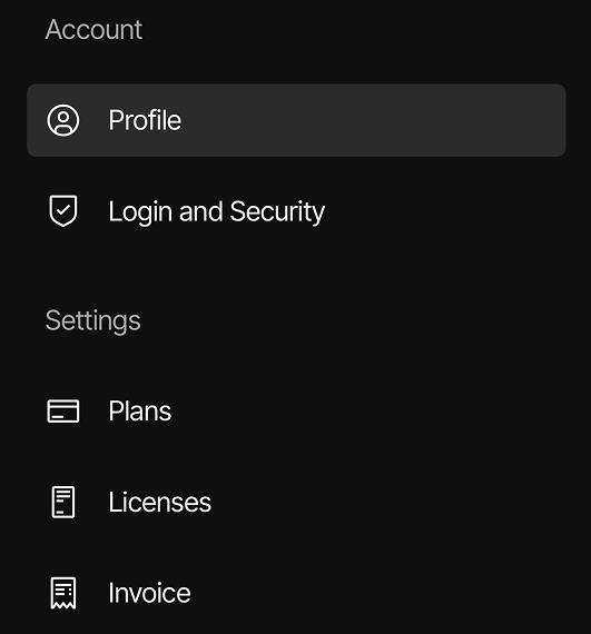 Account settings