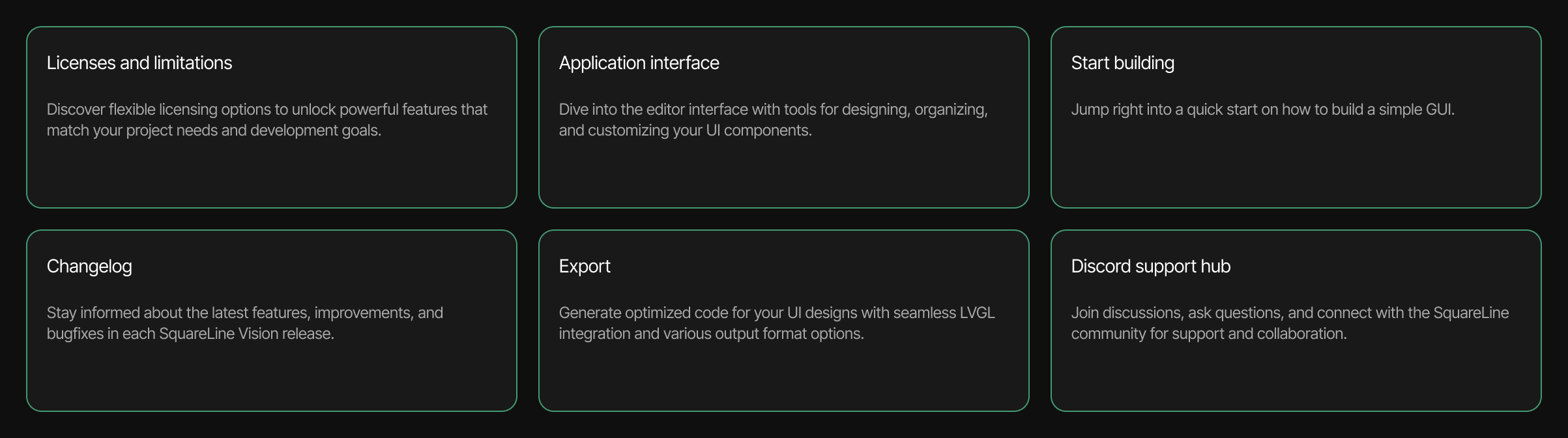 SquareLine Vision Interface